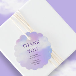 Etiquetas Para Recuerdos Gracias Cloud 9 Pastel Gradient Desayuno Nupcial