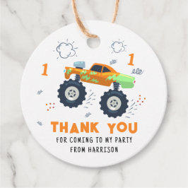 Etiquetas Para Recuerdos Gracias Cumpleaños Monster Moderno Car Trucos Nomb