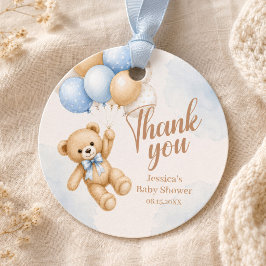 Etiquetas Para Recuerdos Gracias Cute Teddy Bear Baby Shower