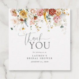 Etiquetas Para Recuerdos Gracias Elegante Flores De Acuarela Ducha Bridal