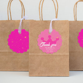 Etiquetas Para Recuerdos Gracias, fiesta de cumpleaños de muñecas rosadas, 