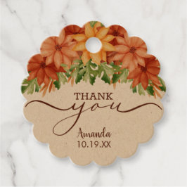 Etiquetas Para Recuerdos Gracias Florales de Otoño