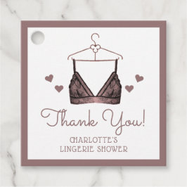 Etiquetas Para Recuerdos Gracias Lace Watercolor Lingerie Bridal Shower
