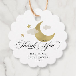 Etiquetas Para Recuerdos Gracias personalizado a Baby Shower Moon & Stars