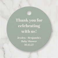 Gracias Personalizado de Baby Shower de Cute Sage