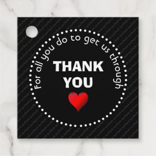 Etiquetas Para Recuerdos GRACIAS Personalizado DE NHS Black