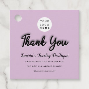 Etiquetas Para Recuerdos Gracias Personalizado Personalizado logotipo negro