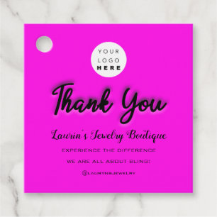 Etiquetas Para Recuerdos Gracias Personalizado Personalizado logotipo negro