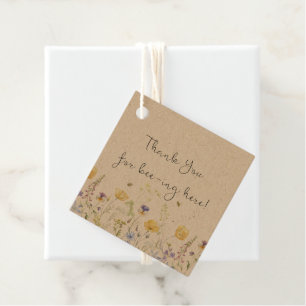Etiquetas Para Recuerdos Gracias por Bee-ing Here Gift/Favor Tags