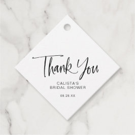 Etiquetas Para Recuerdos Gracias por caligrafía Script Bridal Shower