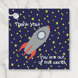 Etiquetas Para Recuerdos Gracias por estar fuera de este cohete mundial