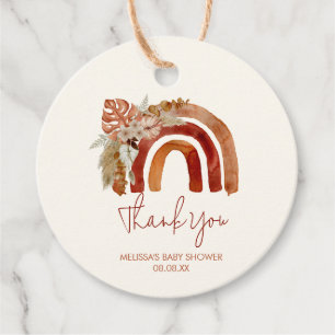 Etiquetas Para Recuerdos Gracias Por Favor Tags Earth Tone Boho Rainbow