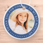 Etiquetas Para Recuerdos Gracias Por Ir A Mi Foto De Bat Mitzvah<br><div class="desc">Este diseño simple y clásico está compuesto por tipografía de la síspera y agrega una foto personalizado. Gracias por venir a Bat Mitzvah.</div>