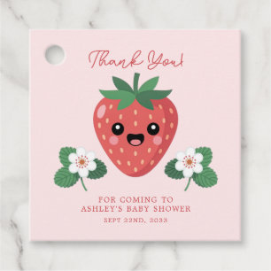 Etiquetas Para Recuerdos Gracias por Kawaii Fresa Baby Shower