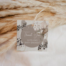 Etiquetas Para Recuerdos Gracias por la impresión de leopardo