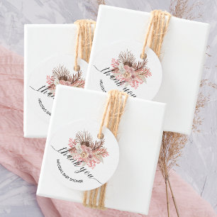 Etiquetas Para Recuerdos Gracias por los tags boho polvoriento flor rosa