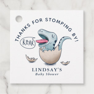 Etiquetas Para Recuerdos Gracias por pararse en Baby Shower de los dinosaur