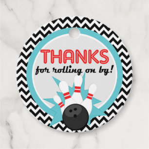 Etiquetas Para Recuerdos Gracias por seguir adelante con el Bowling Favor T