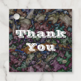 Etiquetas Para Recuerdos Gracias Rascado Resumen Patrón De Tie-Dye Gracias