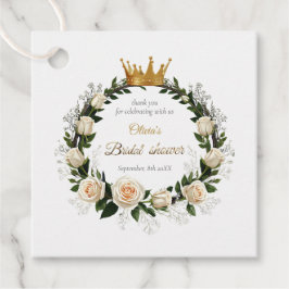 Etiquetas Para Recuerdos Gracias rosas blancas y aliento del bebé