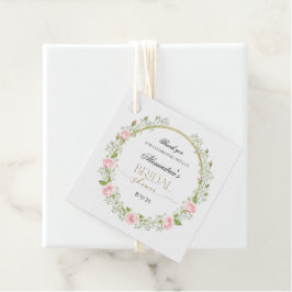 Etiquetas Para Recuerdos Gracias Rosas Rosadas y Respiración de Bebé