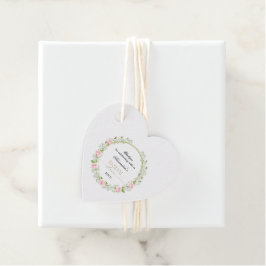 Etiquetas Para Recuerdos Gracias Rosas Rosadas y Respiración de Bebé