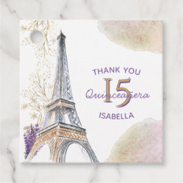 Etiquetas Para Recuerdos Gracias Torre Eiffel 15 Quinceanera