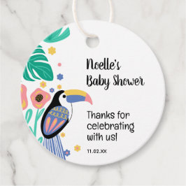 Etiquetas Para Recuerdos Gracias Tropical Toucan Bird Baby Shower