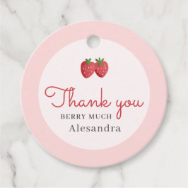 Etiquetas Para Recuerdos Gracias Watercolor Strawberry Baby Shower