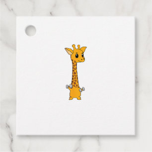 Etiquetas Para Recuerdos Graciosa Giraffe Camelopard Lifting Gym Motivation