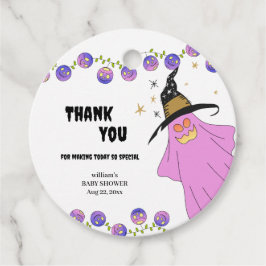 Etiquetas Para Recuerdos Gradiente de Halloween Ghost Skull Garland Baby Sh