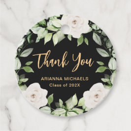 Etiquetas Para Recuerdos Graduación Botánica Floral Gracias Script