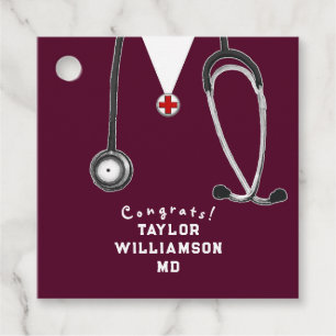 Etiquetas Para Recuerdos Graduación de la Facultad de Medicina de un Doctor