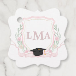 Etiquetas Para Recuerdos Graduación de Monograma Coquette