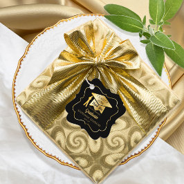 Etiquetas Para Recuerdos Graduación de oro Clase Cap Año Gracias