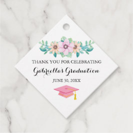 Etiquetas Para Recuerdos Graduación de ráfaga floral de manantial acuático