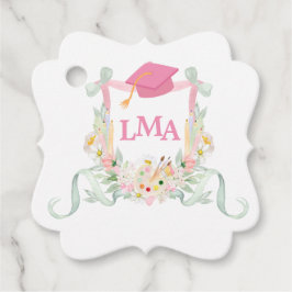 Etiquetas Para Recuerdos Graduación en monograma de artista