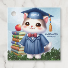 Etiquetas Para Recuerdos Graduación infantil Chica de gatos lindo