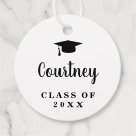 Etiquetas Para Recuerdos Graduación moderna de pizarra de mortero simple y 