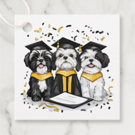 Etiquetas Para Recuerdos Graduación Shih Tzu Dogs