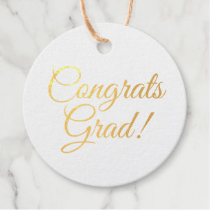Etiquetas Para Recuerdos Graduación simple del guión de oro grad de felicit
