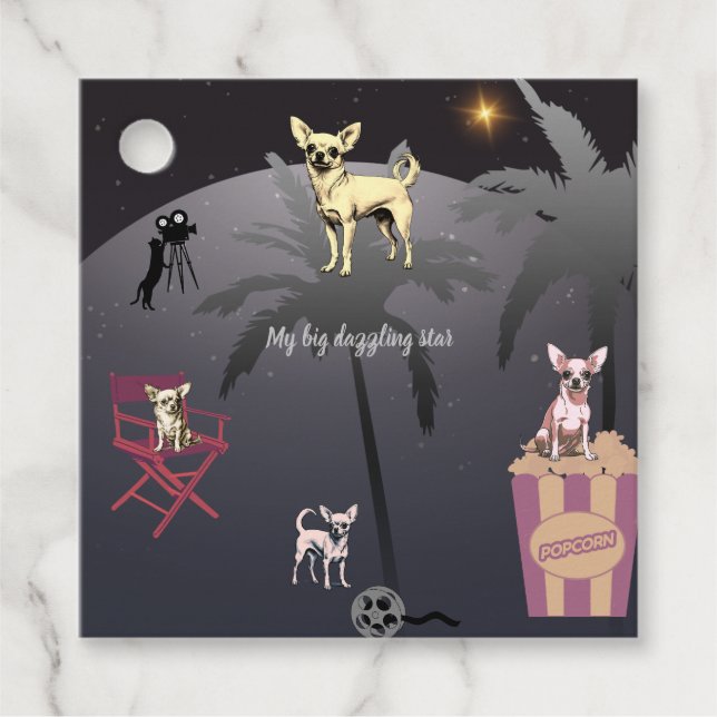 Etiquetas Para Recuerdos Gran estrella deslumbrante (Anverso)