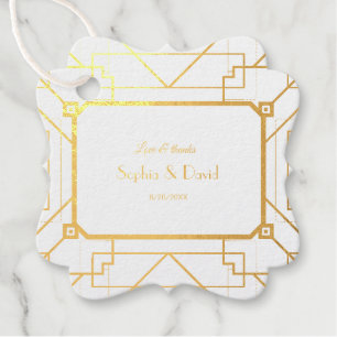 Etiquetas Para Recuerdos Gran Gatsby Art Deco Boda