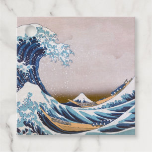 Etiquetas Para Recuerdos Gran ola de tsunami frente a Kanagawa Japón por Ho