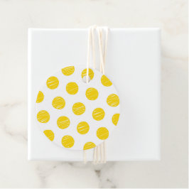 Etiquetas Para Recuerdos Grandes puntos de Polka Amarillo Pickleball Balls