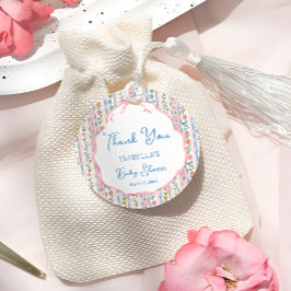 Etiquetas Para Recuerdos Grandmillennial Floral Girl Baby Shower Thank you