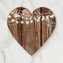 Etiquetas Para Recuerdos Grano de madera y estrella iluminan la boda campes