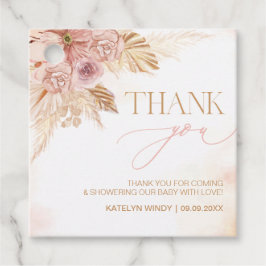 Etiquetas Para Recuerdos Grass Boho Pampas Grass Baby Shower Gracias