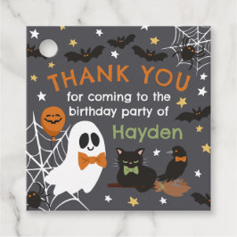 Etiquetas Para Recuerdos Gray Ghost Halloween Birday Party (Fiesta de cumpl