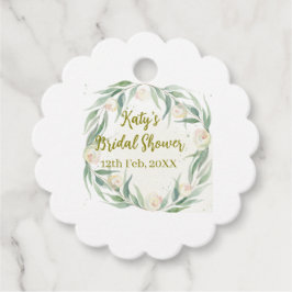Etiquetas Para Recuerdos Green eucalyptus floral bridal shower name date go
